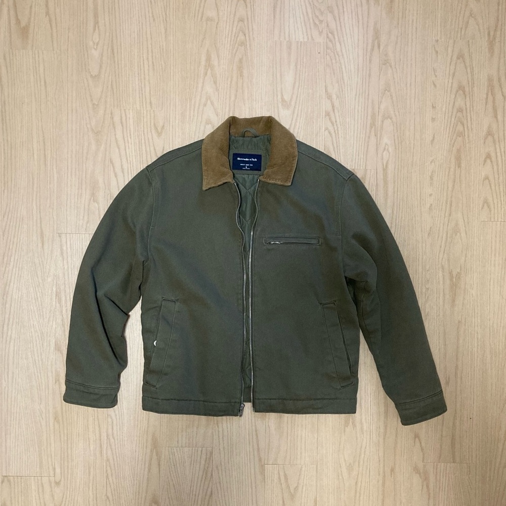 Abercrombie workwear lined jacket in green. Carhartt Detroit style. Brand new.